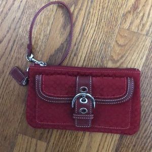 Red Coach Wristlet